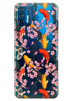 Чехол для Motorola Moto G9 Plus - Японские рыбки
