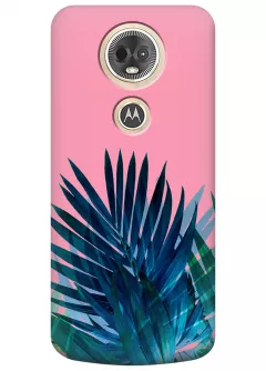 Чехол для Motorola Moto E5 Plus - Тропические листья