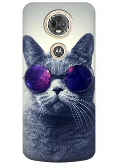 Чехол для Motorola Moto E5 Plus - Кот в очках