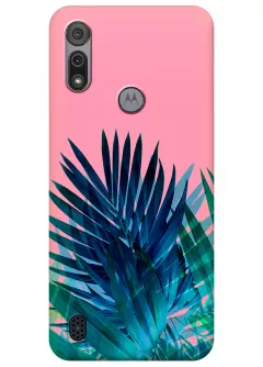 Чехол для Motorola E6i - Листья пальм