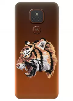 Чехол для Motorola Moto E7 Plus - Тигр