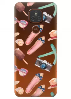 Чехол для Motorola Moto E7 Plus - Женский дизайн