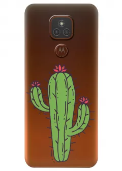 Чехол для Motorola Moto E7 Plus - Тропический кактус