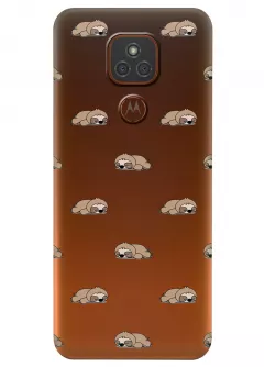 Чехол для Motorola Moto E7 Plus - Спящие ленивцы