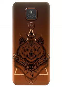 Чехол для Motorola Moto E7 Plus - Медведь индеец