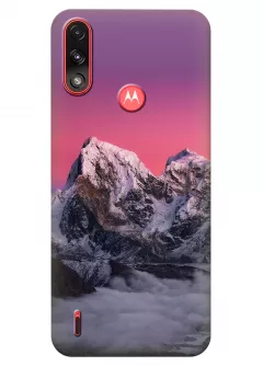 Чехол для Motorola E7i Power - Снежные горы