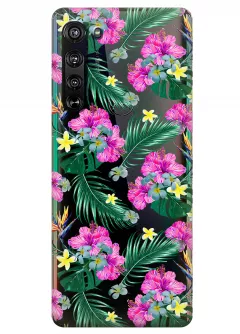 Чехол для Motorola Edge - Тропические цветы