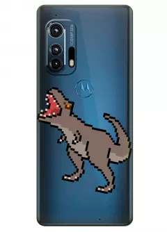 Чехол для Motorola Edge+ - Пиксельный динозавр