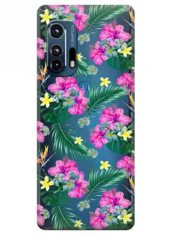 Чехол для Motorola Edge+ - Тропические цветы
