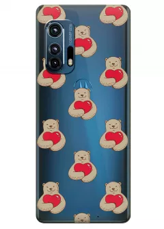 Чехол для Motorola Edge+ - Влюбленные медведи
