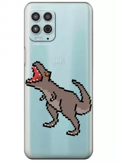 Чехол для Motorola Edge S - Пиксельный динозавр