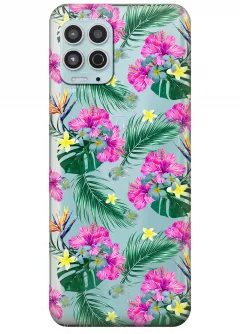 Чехол для Motorola Edge S - Тропические цветы