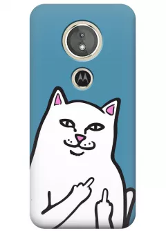 Чехол для Motorola Moto E5 - Кот с факами
