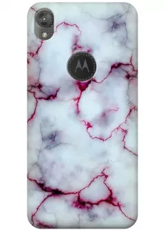 Чехол для Motorola Moto E6 - Розовый мрамор
