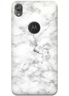 Чехол для Motorola Moto E6 - Белый мрамор