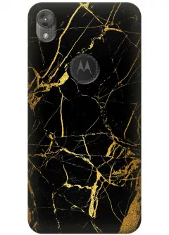 Чехол для Motorola Moto E6 - Золотой мрамор
