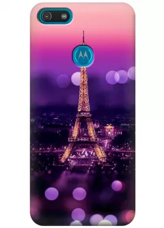 Чехол для Motorola Moto E6 Play - Романтичный Париж