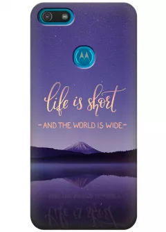 Чехол для Motorola Moto E6 Play - Life is short