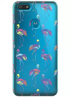 Чехол для Motorola Moto E6 Play - Экзотические птицы