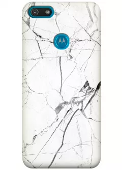 Чехол для Motorola Moto E6 Play - White marble