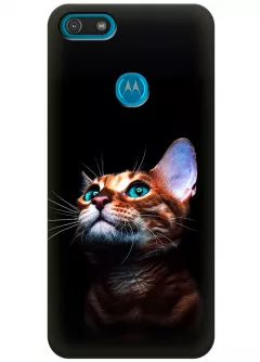 Чехол для Motorola Moto E6 Play - Зеленоглазый котик