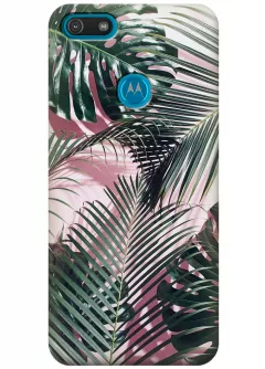 Чехол для Motorola Moto E6 Play - Пальмовые листья