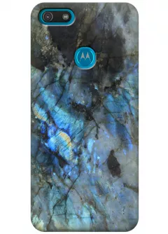 Чехол для Motorola Moto E6 Play - Синий мрамор