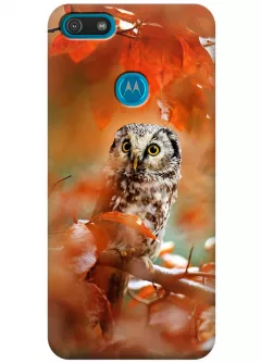 Чехол для Motorola Moto E6 Play - Осенняя сова