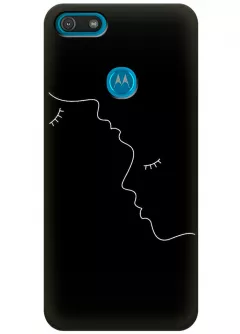 Чехол для Motorola Moto E6 Play - Романтичный силуэт