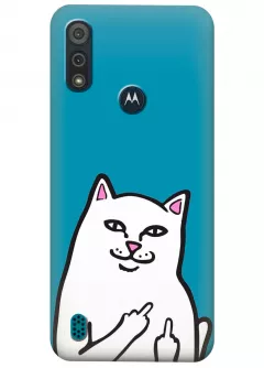 Чехол для Motorola Moto E6s - Кот с факами