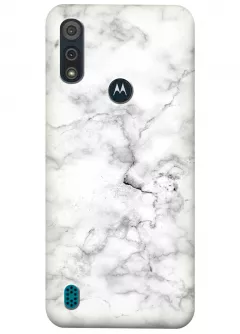 Чехол для Motorola Moto E6s - Белый мрамор