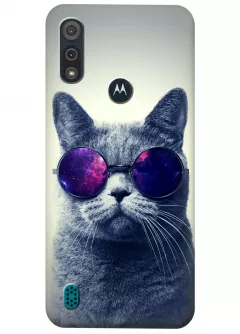 Чехол для Motorola Moto E6s - Кот в очках