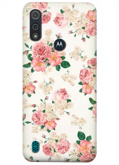 Чехол для Motorola Moto E6s - Букеты цветов