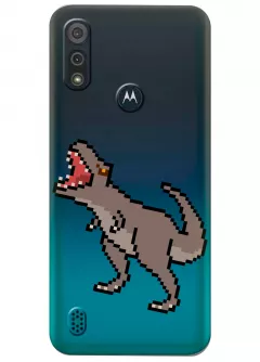 Чехол для Motorola Moto E6s - Пиксельный динозавр