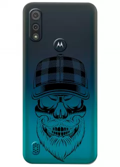 Чехол для Motorola Moto E6s - Бородатый череп