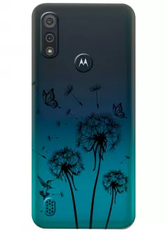 Прозрачный чехол для Motorola Moto E6s - Одуванчики
