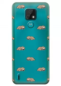 Чехол для Motorola Moto E7 - Спящие ленивцы