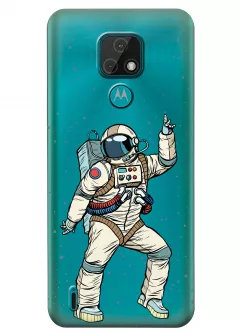 Чехол для Motorola Moto E7 - Веселый космонавт