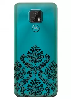 Чехол для Motorola Moto E7 - Черная Мандала