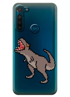 Чехол для Motorola Moto G Stylus - Пиксельный динозавр