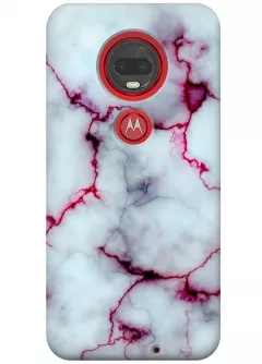 Чехол для Motorola Moto G7 Plus - Розовый мрамор