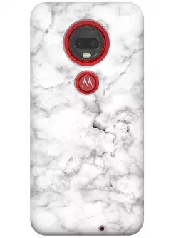 Чехол для Motorola Moto G7 Plus - Белый мрамор