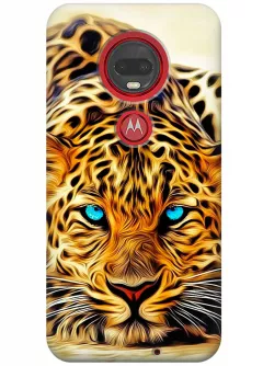 Чехол для Motorola Moto G7 Plus - Леопард