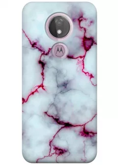 Чехол для Motorola Moto G7 Power - Розовый мрамор