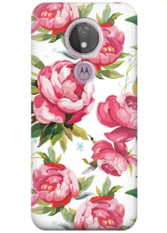 Чехол для Motorola Moto G7 Power - Розовые пионы