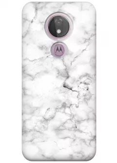 Чехол для Motorola Moto G7 Power - Белый мрамор