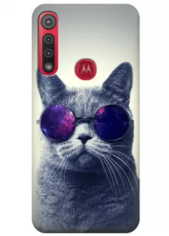Чехол для Motorola Moto G8 Play - Кот в очках