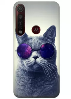 Чехол для Motorola Moto G8 Plus - Кот в очках