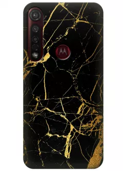 Чехол для Motorola Moto G8 Plus - Золотой мрамор