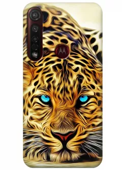 Чехол для Motorola Moto G8 Plus - Леопард